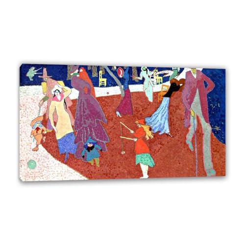 Toile Joueurs de diabolo I Feininger reproduction de prestige sur châssis bois
