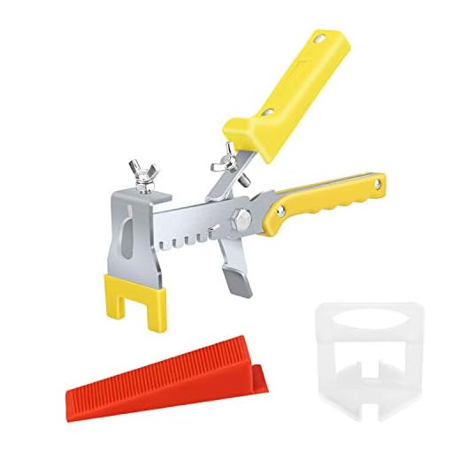 Premium Tile Leveling System with Push Pliers, 300PCS 1/16 Inch Leveler Spacers Clips & Reusable 100PCS Wedges, DIY Tile Tools Set for Floor & Wall Construction by Tanek