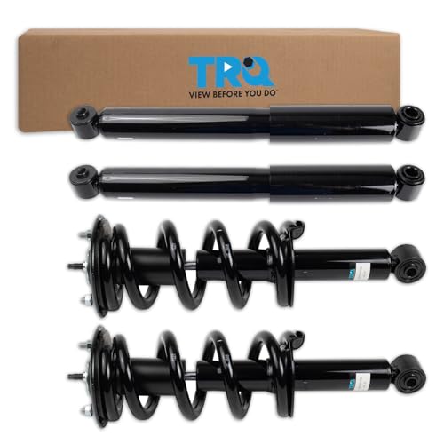 Image of TRQ Front and Rear Complete Strut Assembly & Shock Absorber Kit Complete Strut & Coil Spring Assembly Compatible with 2012-2019 Nissan NV1500 NV2500 NV3500