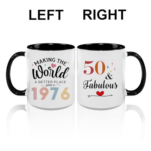 Taza de cerámica para cumpleaños 50 años 11 oz miniatura 3