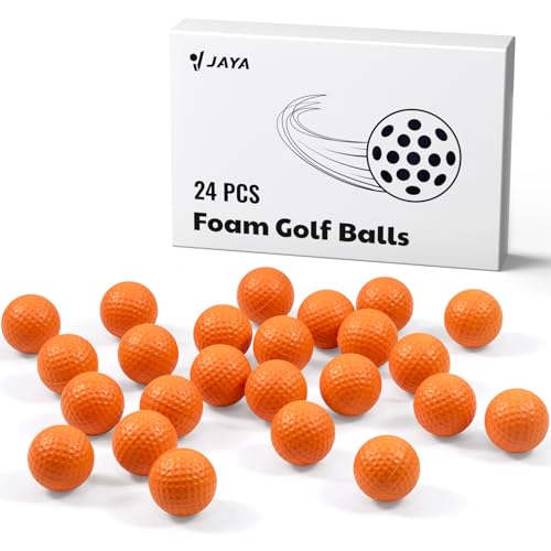 JAYA 24 Pack Foam Golf Practice Balls, Realistic Feel and