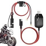 Jlobnyiun Motorrad-Batterie-Ladegerät – 12 V USB Smart Portable Maintainer – Batteriewartung | für ATV, Traktor, Wohnmobil, Anhänger, Automobil, Boot, Marine, Auto, Outdoor