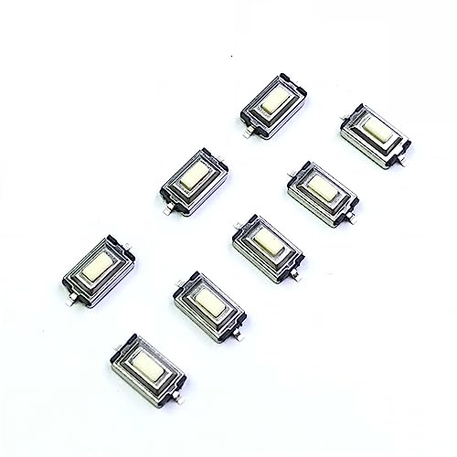 Interruptor de boton tactil 3x6x2.5mm SMD pulsador micro de repuesto DC12V blanco 1