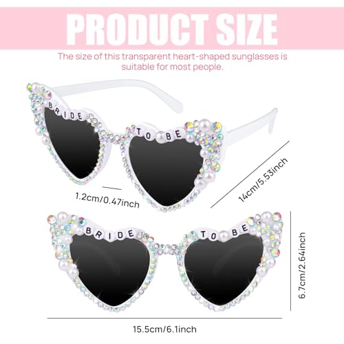 JUSTOTRY Bride Sunglasses For Bachelorette Bride To Be Sunglass For Bachelorette Party Gifts Accessories Party Favors - Thumbnail 7