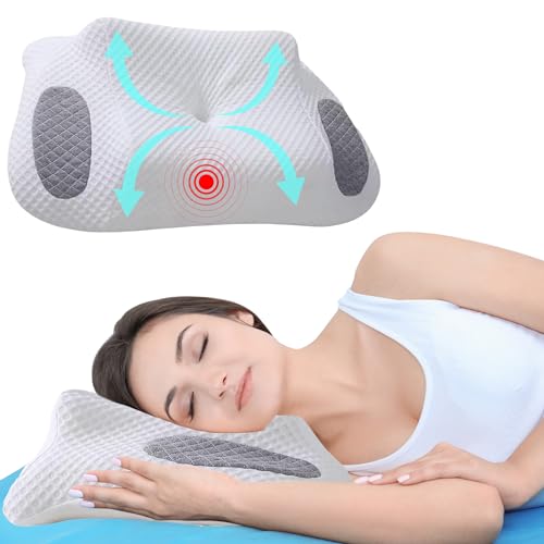 High-Performance - Cervical Pillow for Neck Pain Relief - Memory Foam Neck & Cervical Pillow with Adjustable Support for Sleeping (23.62