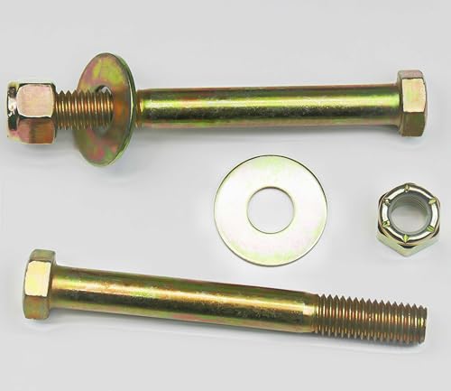 Image of 1 /2 inch x 4-1 /2 inch Hex Head Bolt by Color Galvanization with Nylon Lock nut and Large Size Washer Assortment Kit,Alloy Steel,Grade 5.(8pcs Pack)