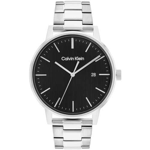 Imagen de Calvin Klein Reloj Analógico de Cuarzo para Hombre Colección Linked Bracelet FOR Him con Correa de Acero Inoxidable Plateada 25200053