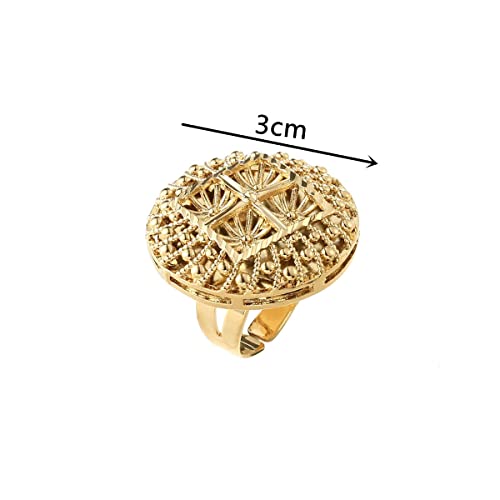 Ethiopian Wedding Ring for Women Gold Color Ring Eritrea Africa Fashion Ring Middle East Jewelry2