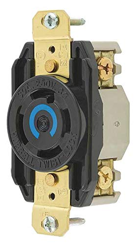 30A Twist-Lock Receptacle 3P 4W 250VAC L15-30R BK