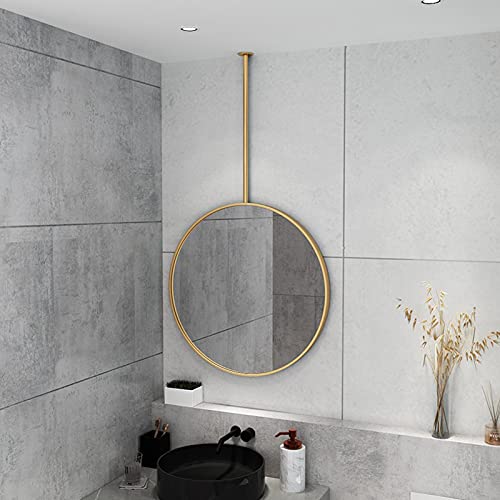 Espejo de pared con marco de metal, espejo decorativo grande para colgar en el baño y el pasillo, diseño elegante para decoración del hogar