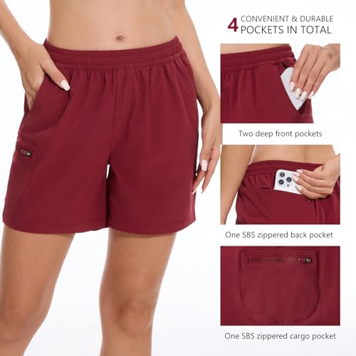 Short cargo pour femme avec poches zippées pour ranger vos objets