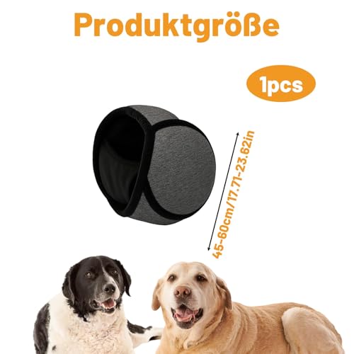 Ohrenschutz Hund, Hunde Ohrenschutz für Geräuschreduzierung für Laute Umgebungen, 45-60cm, Gehörschutz für Hunde beim Baden und Füttern