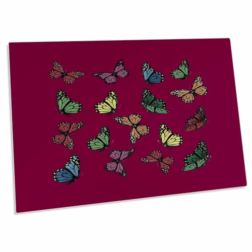 3dRose Desk Pad con diseño mariposa colorido y lindo miniatura 1