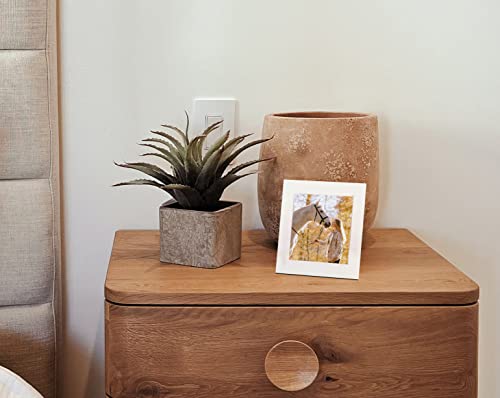 Lekaiya 4X4 White Picture Frames Set Of 2, Square Solid Wood Photo Frame For Tabletop Or Wall Mounting #TOP5