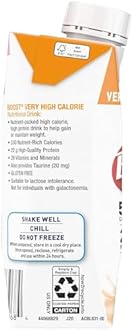 Boost Very High Calorie Nutritional Drink Creamy Strawberry, Made with Natural Strawberry Flavor & No Artificial Flavors, Colors & Sweeteners, 8 FL OZ (Pack of 12)