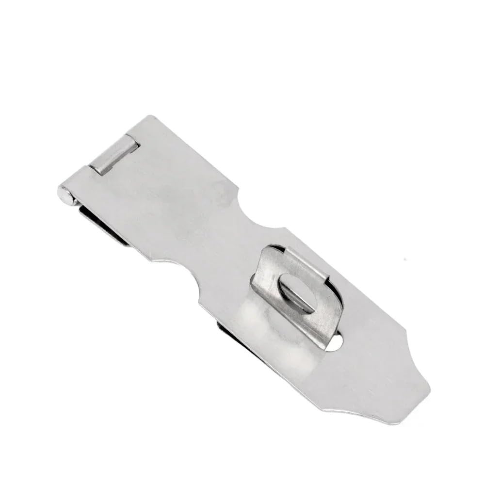 Mqfbnnp 10.8Cm Stainless Steel Buckle Lock Stainless Steel Door Hasps Anti Theft Hasp Staple Shed Latch Suitcase Wood Cabinet Home Lever Clasp Buckle(,2Pcs)