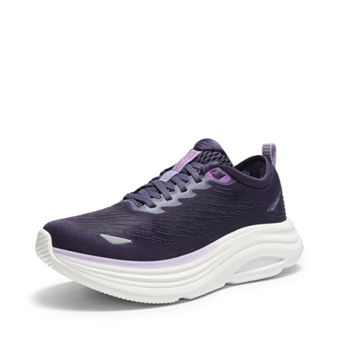 ALLSWIFIT Women's Walking Shoes Cushion Running Tennis Comfortable Arch Support Breathable Lightweight Gym Workout Athletic Fashion Sneakers StediCloud Lite,Size 8.5,Dark Purple,SARS26004W