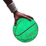 Diseo reflectante El baloncesto brillo est hecho con un diseo reflectante de material fluorescente de alta tecnologa, que puede reflejar durante aproximadamente 1 a 3 horas en la oscuridad bajo la luz brillante y la irradiacin durante varios minutos.