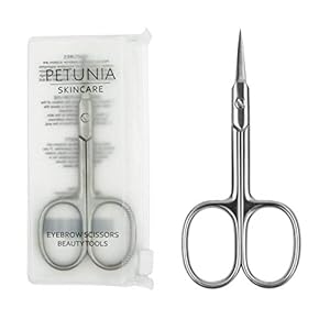 Stainless Steel Straight Beauty Scissors for Facial Hair, Manicure, Nail, Moustache, Eyebrow, Eyelash, Nose, Ear, Cuticle and Dry Skin Grooming Kit, Men and Women