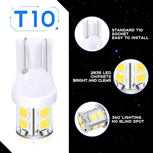24 Pieces Dome Light Led Car Bulb Kit Set T10 31 Mm 42 Mm Festoon Bulbs Led Interior Replacement Bulbs For Car Map Door Courtesy(White) #TOP2