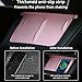 TOPABYTE 3PCS Center Console Accessories for Tesla Model Y 2021-2024 and Model 3 2021-2023 Cup Holder Insert, Screen Edge Protector Frame, Silicone Wireless Charger Mat, Pink