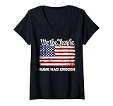 Photo Gallery donna vintage we the people have had enough bandiera degli stati uniti americano usa maglietta con collo a v Photo Gallery donna vintage we the people have had enough bandiera degli stati uniti americano usa maglietta con collo a v