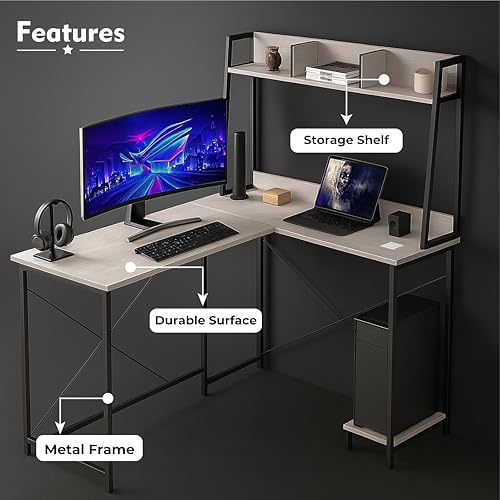 Image of Callas Computer Desk Home /Office Desk | Writing Study Desk | Laptop Table | Modern Simple Desk | Small Desks for Small Spaces | Sturdy Desk for Home (White, ST-23)