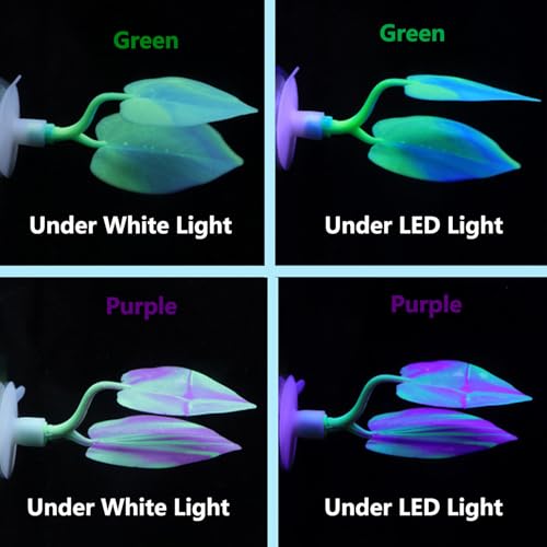 Image of 2PCS Silicone Betta Fish Leaf Hammock, Aquarium Fish Tank Resting Spot Bed for Betta Fish