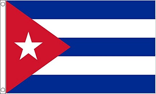 Flagtex Cuba Flag 3ft x 2ft Cuban National Flag Blue White Red Stripes Triangle White Star Premium Polyester Brass Grommets Double Stitched 90cm x 60cm Indoor Outdoor Banner Decoration