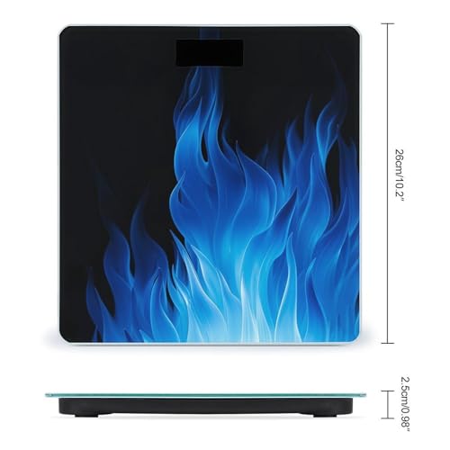 Báscula digital de baño Blue Flame con plataforma amplia miniatura 2