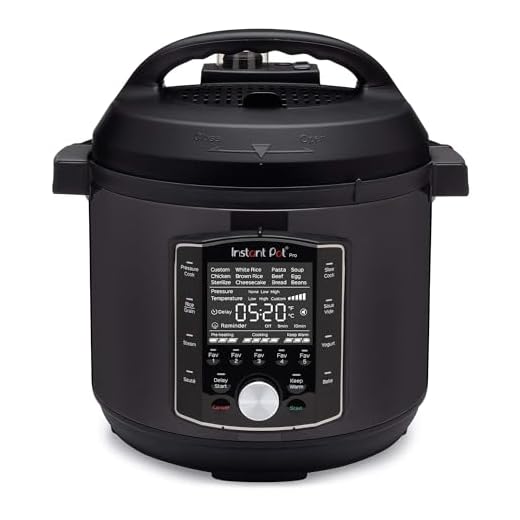 Instant Pot Pro 10-in-1-Elektro-Multikocher 1200 W, 5,7 L – Schnellkochtopf, Schongarer, Reiskocher, Dampfgarer, Sautierpfanne, Sterilisator, Joghurtbereiter, Sous Vide Gerät – Schwarzer Edelstahl