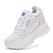 Imagen de MIXSEN Zapatillas Cuña Interior Mujer Ligero Malla Transpirable Zapatos Wedge Sneakers Talón Plataforma 8 cm