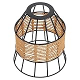 Confort : cet abat-jour en corde diffuse une lumière perçante et sert également d'abat-jour décoratif pour créer une ambiance propice à la lecture ou aux études. il peut être utilisé comme suspension ou plafonnier