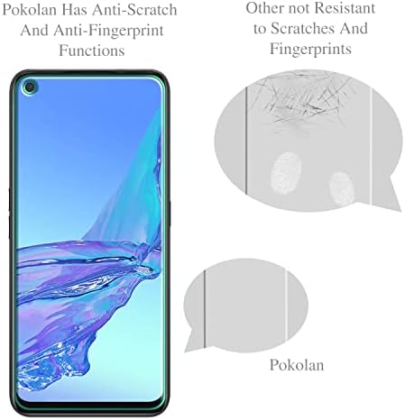 Pokolan 3 Pack Screen Protector for OPPO A53, A53s, A52, A72, A73 5G, A54 5G, A74 5G HD Tempered Glass, 9H Hardness, Case Friendly, Anti-Scratch, Bubble Free