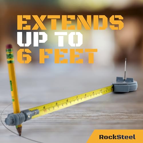 Roto Tape Compass | Rotating Tape Measure Beam Compass Alternative Circle Drawing Tool to Draw Arcs (Not 2 inches Short!)