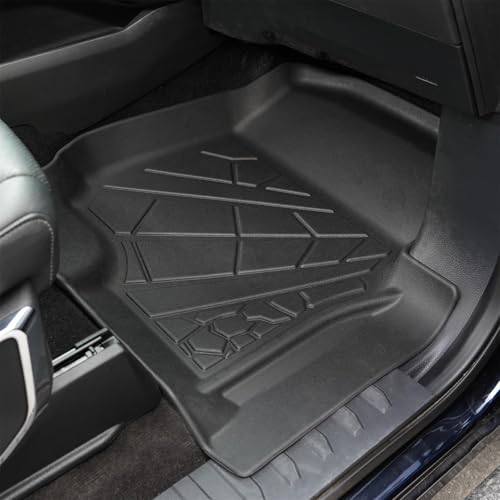 Image of KARPAL Floor Mats for 2015-2025 2026 Ford F-150 SuperCrew (Includes 2022-2026 Lightning), Custom Fit TPE All Weather Ford F150 Accessories 1st & 2nd Row Floor Liner