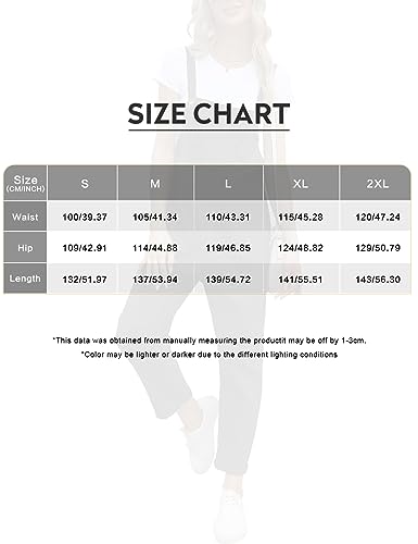 Vanchenl Women's Casual Loose Cotton Linen Overalls Summer Baggy Adjustable Jumpsuits Rompers Harem Pants (Black-L) - Image 4