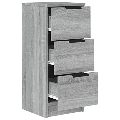 Cómoda con 3 cajones para pisos pequeños de diseño gris Sonoma 7