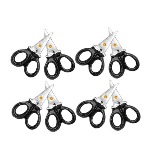 Vaguelly 8 Piezas Mini Tijeras de Resina Accesorios Realistas para Casa de Muñecas Modelos Pulidos y Suaves para Decoración y Manualidades