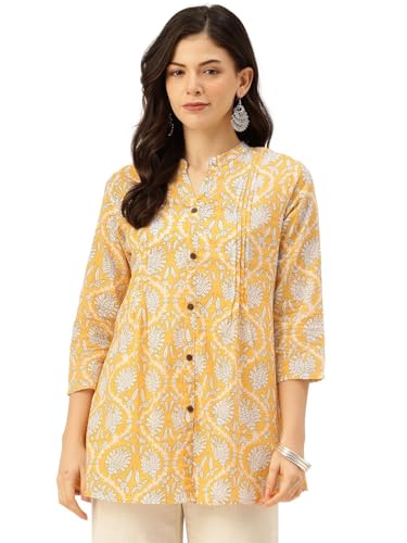 feranoid Elegant Mandarin Printed Top – Stylish & Comfortable, Sizes (S-3XL)