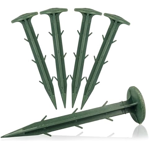 EISENSP 4.3-Inch High Plastic Strength Anchors Landscape Anchoring Spikes - 60 Pieces Garden Stakes, for Landscape Edges, Fixed Fences, Lawns, Tarpaulins, Etc. Cover