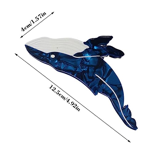 Cute Whale Shaped Hair Claw Clips, Large Non-Slip Strong Hold Acetic Acid Whale Hair Jaw Clips Headwear For Women Girls #TOP1