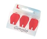 Lstyle Dart Flights: L9d PRO Fantail Shape - Dimple Texture - for Soft Tip and Steel Tip Darts - Red