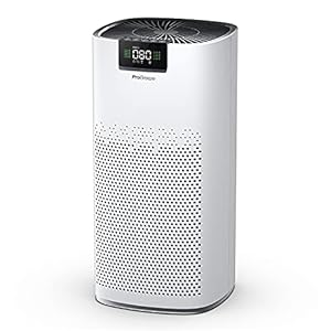 Pro Breeze Luftreiniger Hepa 13 Filter mit UV-C Lampe, Luft Ionisierer & Aktivkohlefilter, CADR 460m3 – Air Purifier mit Luftqualitätsmesser für große Räume bis 140m² – bis zu 99.95% Filterleistung