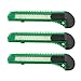 3 Bulk Utility Knives Box Cutters Snap Off Blades Green