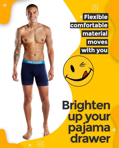 JOE BOXER Performance Microfiber Boxer Briefs for Men Pack of 4, Supportive and Flexible Boxer Brief Mens Underwear4