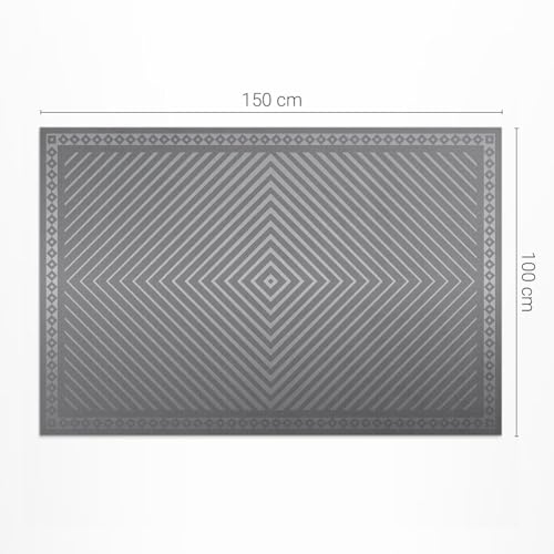 Tapis d'extérieur haut de gamme en PVC à losanges géométriques - 4