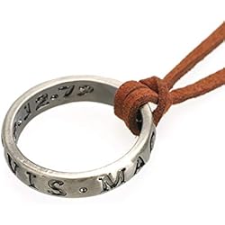 Collar Con Anillo CoolChange Cadenita de Cuero con Anillo de Francis Drake | Collar para Fans de Uncharted