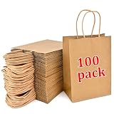 YFZYT 100 Pezzi Sacchetti Regalo Piccoli 21x15x8CM Sacchetti Carta Marrone...