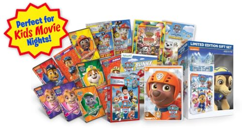 PAW Patrol Ultimate Mega Collection Bundle - 10+ DVDs Blu-rays + Limited Edition Gift Sets + Chase Plush Toy - Mighty Pups, Ready Race Rescue, Movie, Bunny Trouble & More Kids Movies image 3